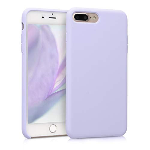 kwmobile Carcasa Compatible con Apple iPhone 7 Plus/iPhone 8 Plus Funda - Case TPU y Silicona antigolpes - Apto Carga inalámbrica - Lavanda Pastel