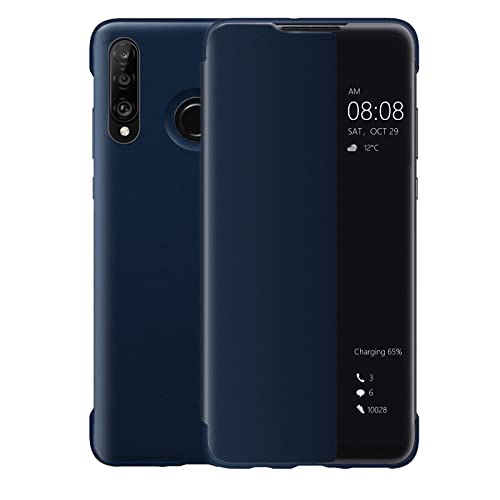 Funda para Huawei P30 Lite, Smart View Tapa abatible Case[Modo de Ahorro de EnergÃ­a][ProtecciÃ³n Integral](P30lite,Azul)