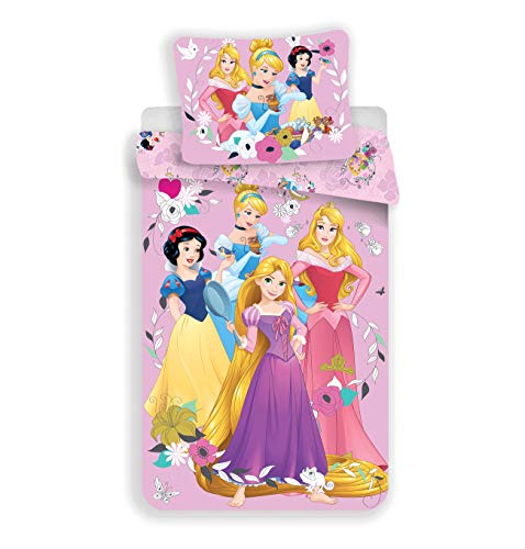 Disney Princess Pink - Dekbedovertrek - Eenpersoons - 140 x 200 cm - Multi