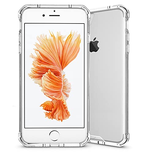REY Funda Anti-Shock Gel Transparente para iPhone 7 Plus/iPhone 8 Plus / 7+ / 8+, Ultra Fina 0,33mm, Esquinas Reforzadas, Silicona TPU de Alta Resistencia y Flexibilidad, Anti Golpes