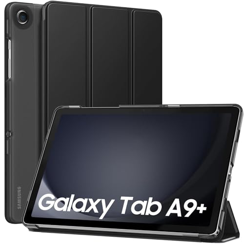 MoKo Funda para Galaxy Tab A9+/A9 Plus 11 Pulgadas 2023, Funda Inteligente Protectora con Carcasa TraslÃºcida de PC Duro para Tab A9 Plus Tableta(SM-X210/X216/X218), Auto ActivaciÃ³n/Reposo, Negro