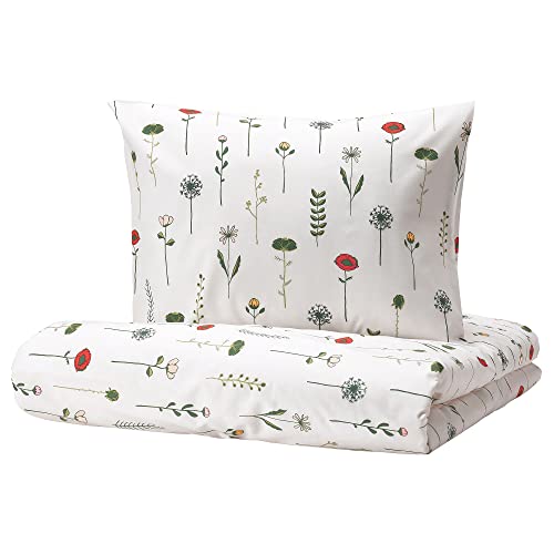 Ikea NATTSLÃ„NDA - Funda nÃ³rdica y funda de almohada, 150 x 200/50 x 60 cm, diseÃ±o floral, multicolor
