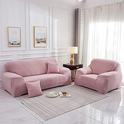 Surwin Funda de SofÃ¡ ElÃ¡stica para SofÃ¡ de 1 2 3 4 plazas, ImpresiÃ³n Universal Cubierta de SofÃ¡ Cubre Moda SofÃ¡ Antideslizante Sofa Couch Cover Protector (Rosa,3 plazas - 190-230cm)