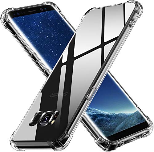 ivoler Funda para Samsung Galaxy S8, Carcasa Protectora Antigolpes Transparente con CojÃ­n Esquina Parachoques, Suave TPU Silicona Caso Delgada Anti-Choques Case
